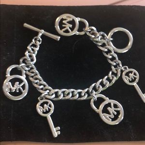 Michael Kors plated charm bracelet